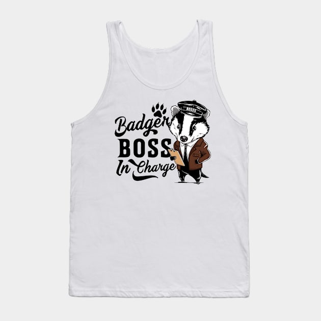 Badger Boss in a charge Tank Top by NomiCrafts